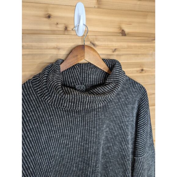 Clara Sun Woo Top Womens XL Gray Ribbed Cowl Neck Top - Picture 2 of 9